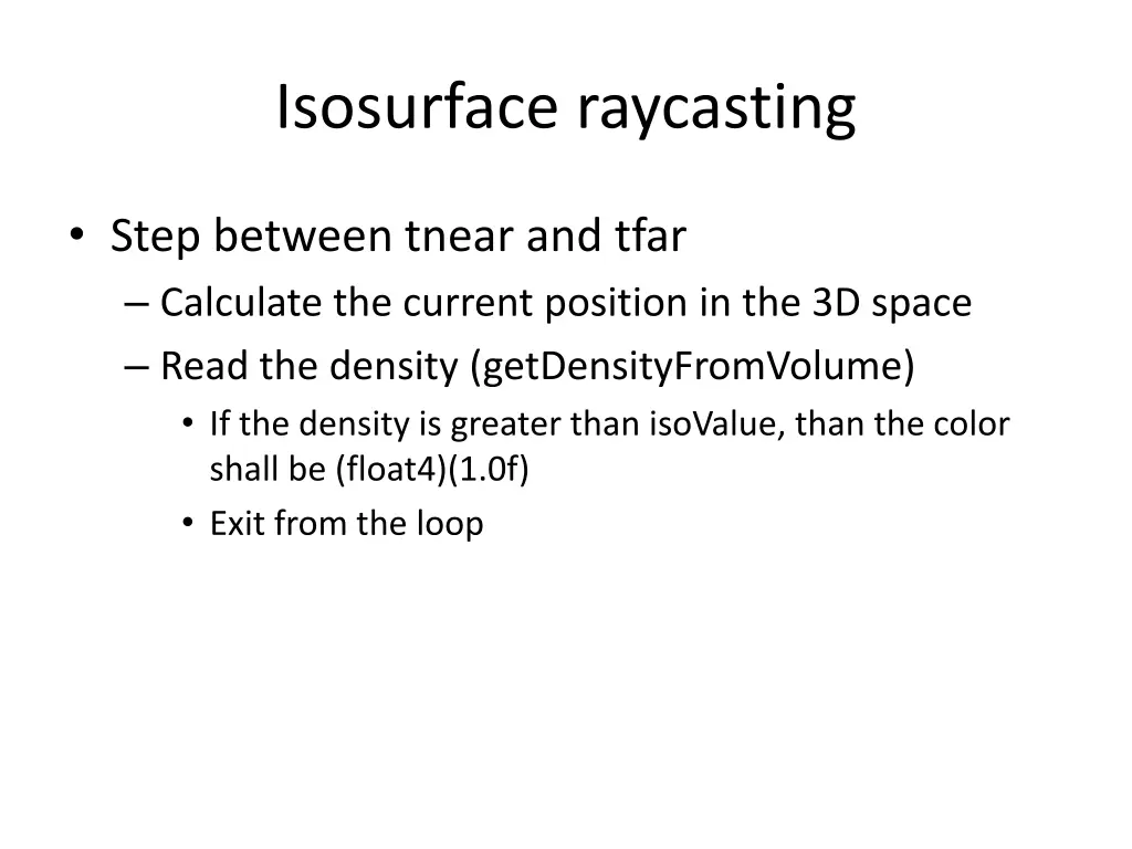isosurface raycasting