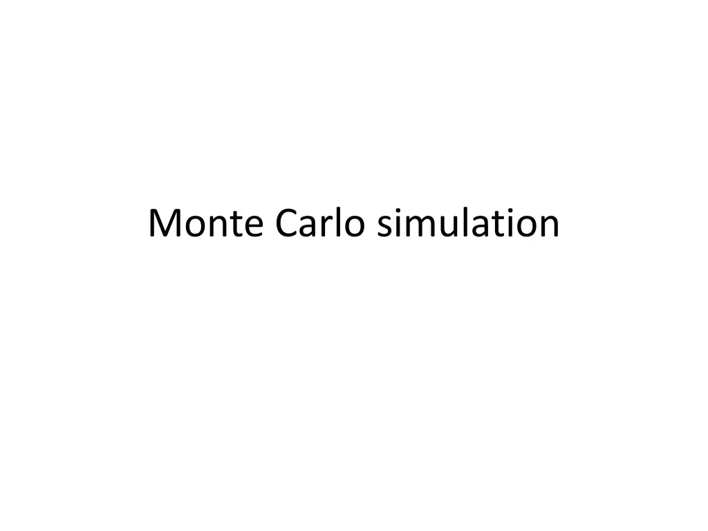 monte carlo simulation