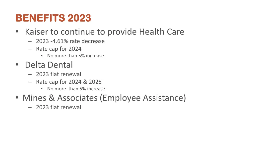 benefits benefits 2023 kaiser to continue