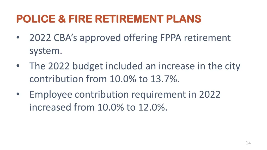 police fire retirement plans police fire