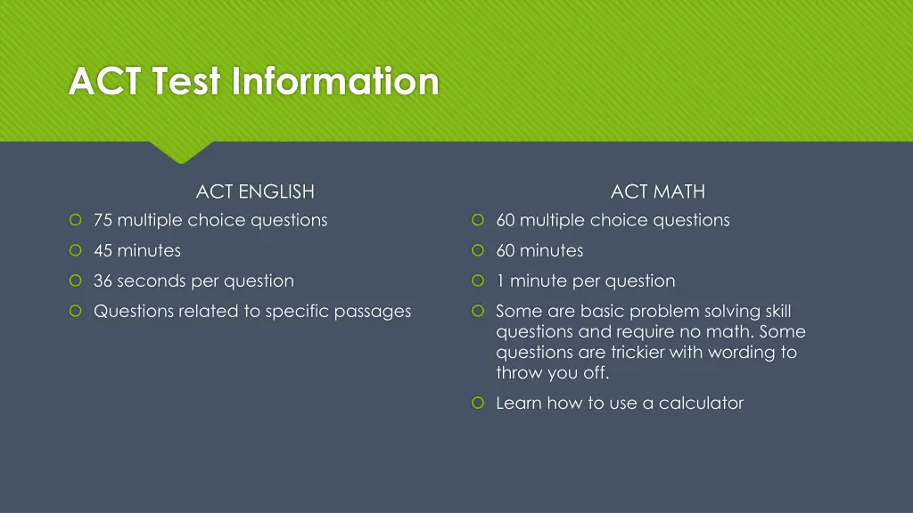act test information