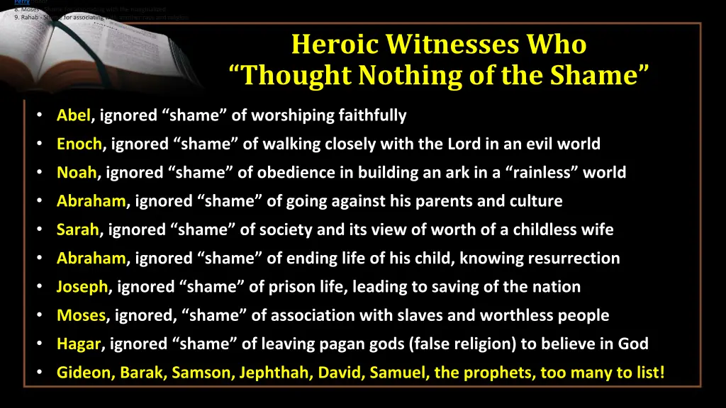 perry honor 8 moses shame for associating with