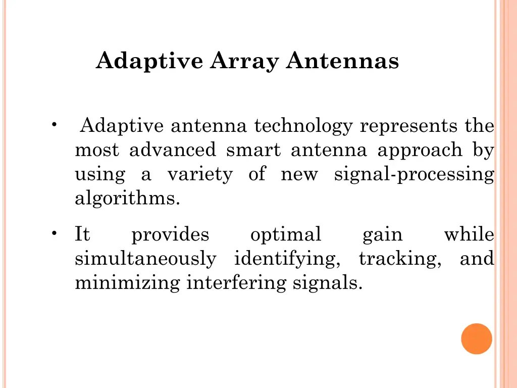 adaptive array antennas