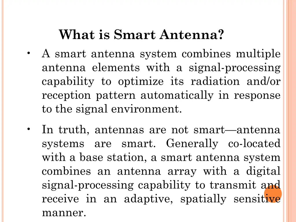 what is smart antenna a smart antenna system