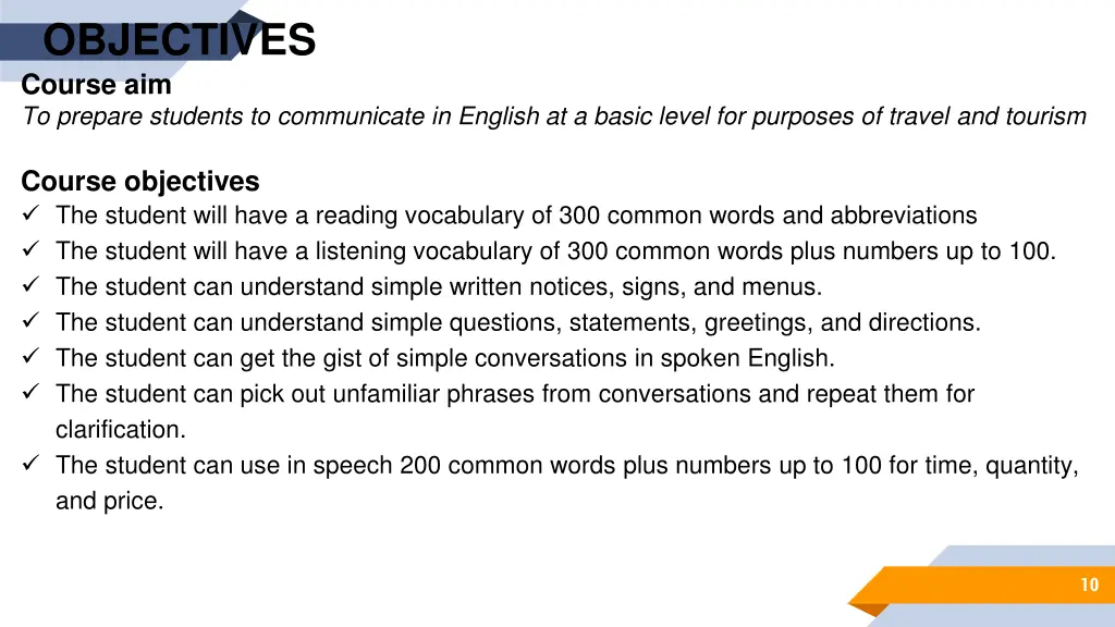 objectives 3