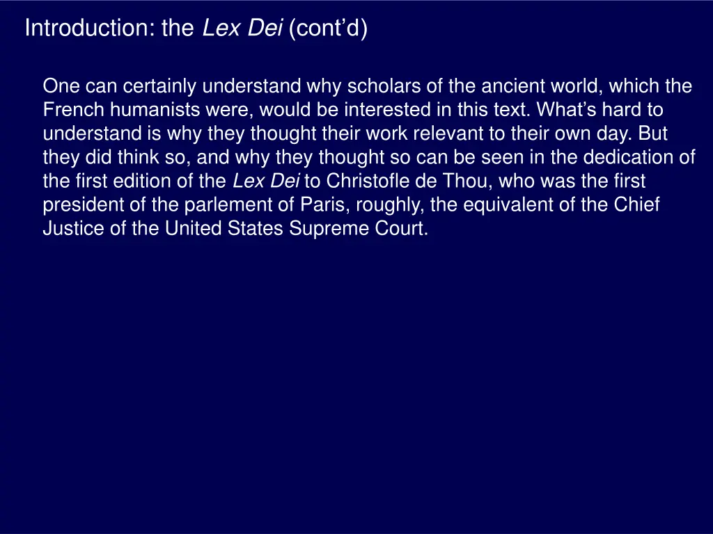 introduction the lex dei cont d 1