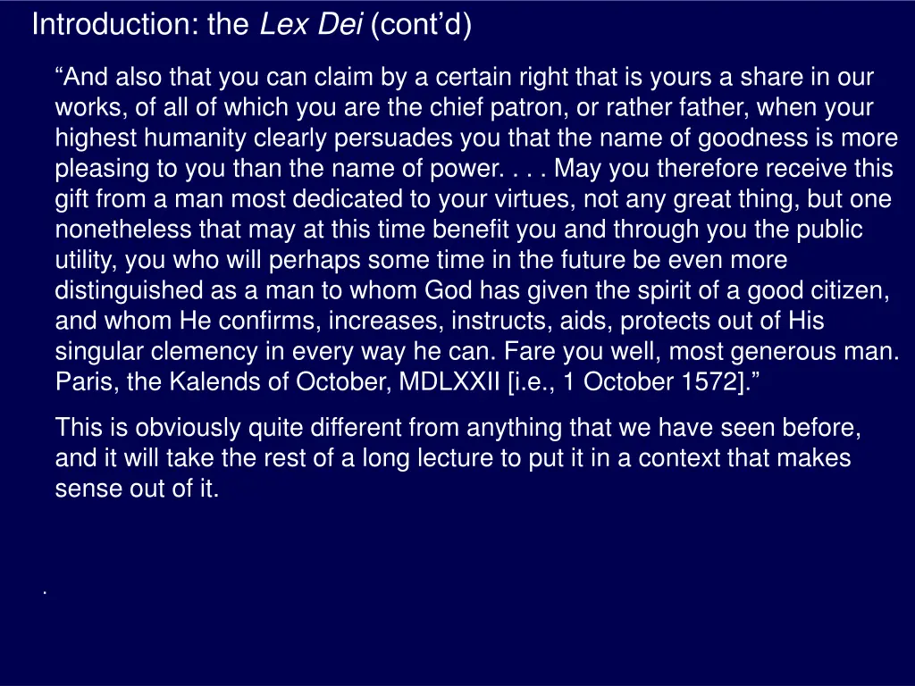 introduction the lex dei cont d 3