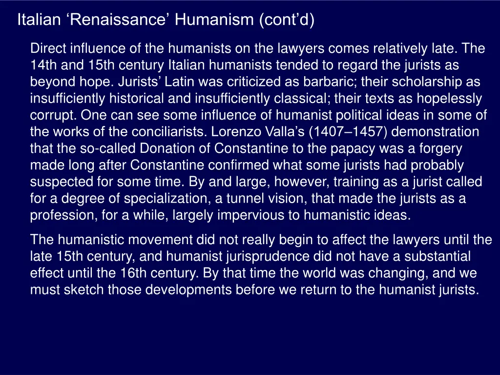 italian renaissance humanism cont d