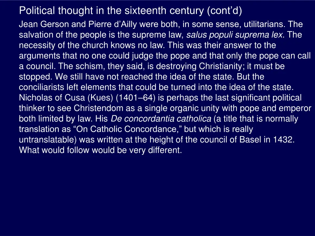 political thought in the sixteenth century cont 2