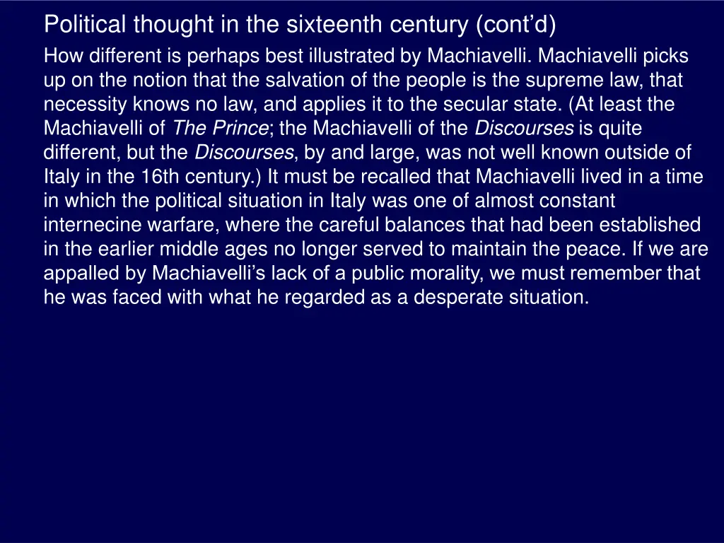 political thought in the sixteenth century cont 3