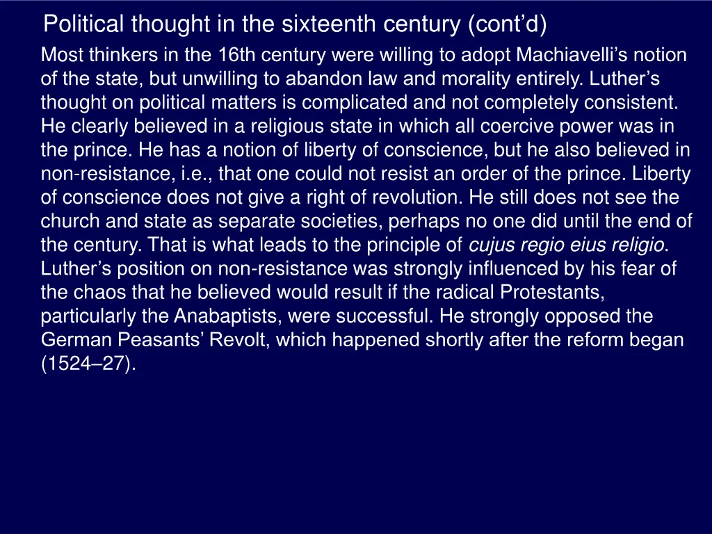 political thought in the sixteenth century cont 5