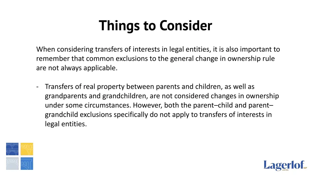 things to consider