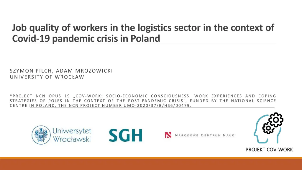 job quality of workers in the logistics sector