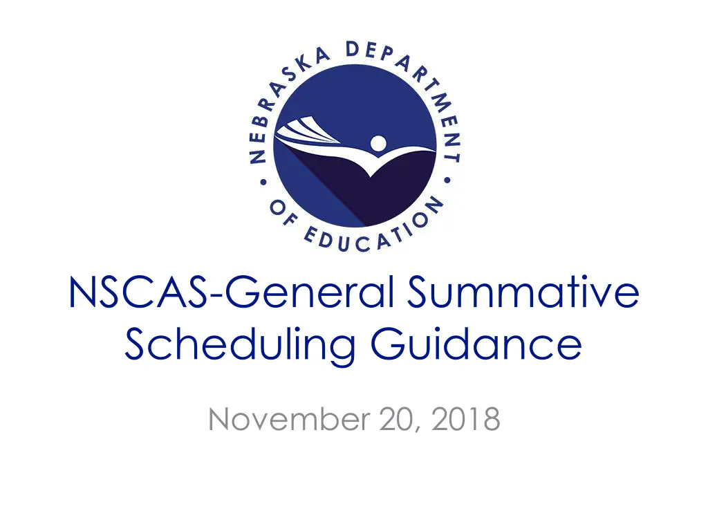 nscas general summative scheduling guidance