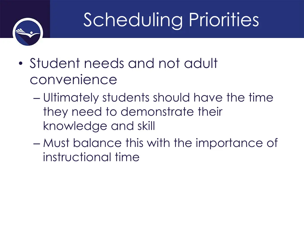 scheduling priorities