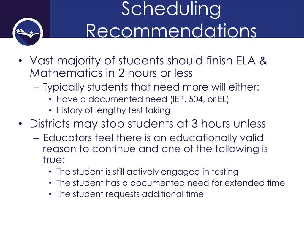 scheduling recommendations 2