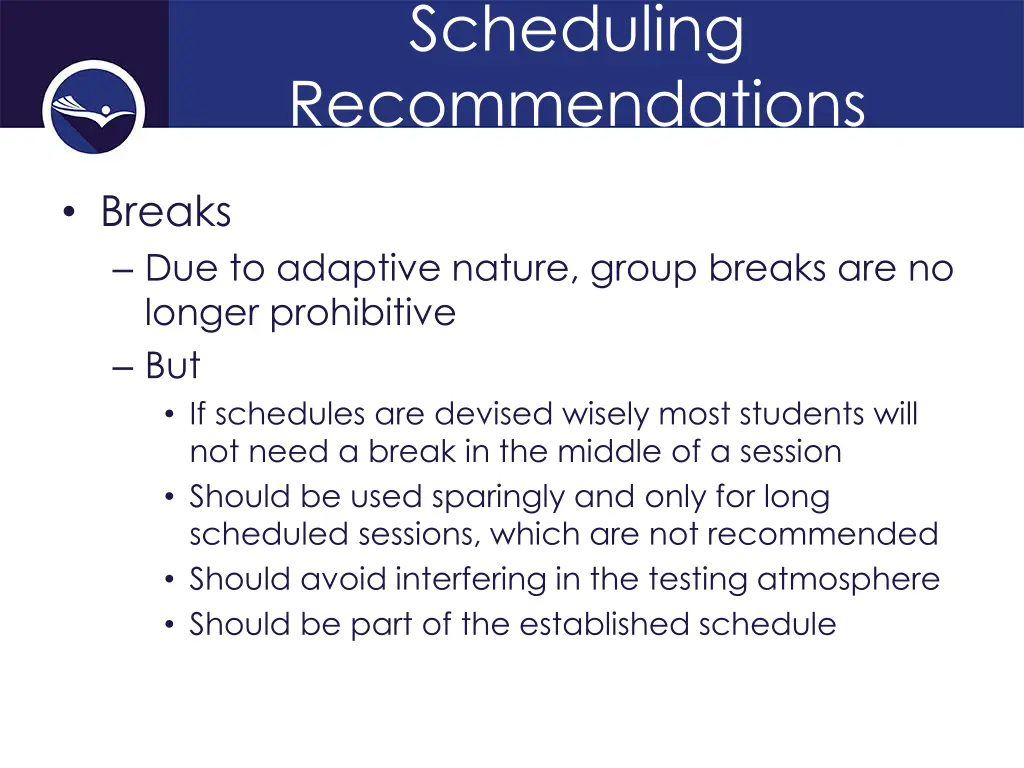 scheduling recommendations 4