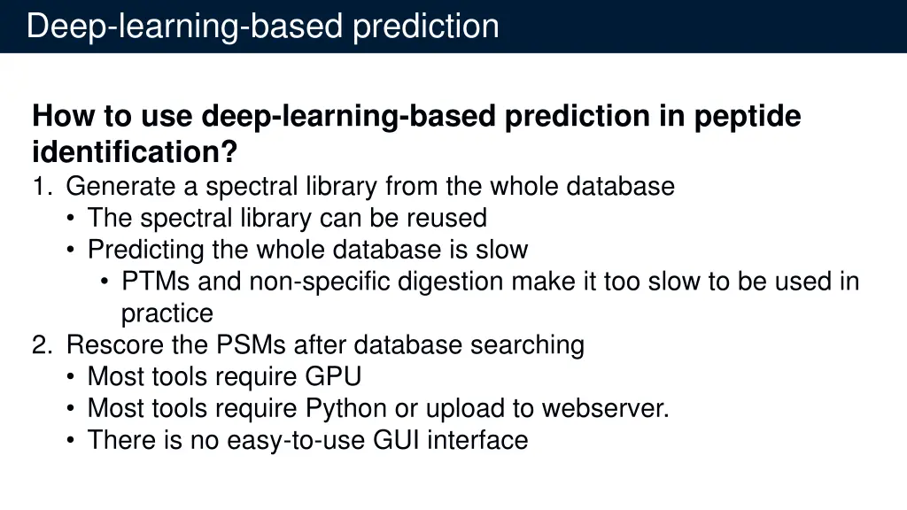 deep learning based prediction