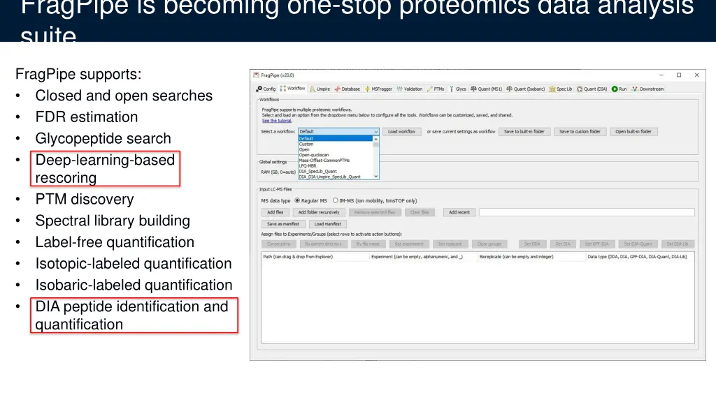 fragpipe is becoming one stop proteomics data