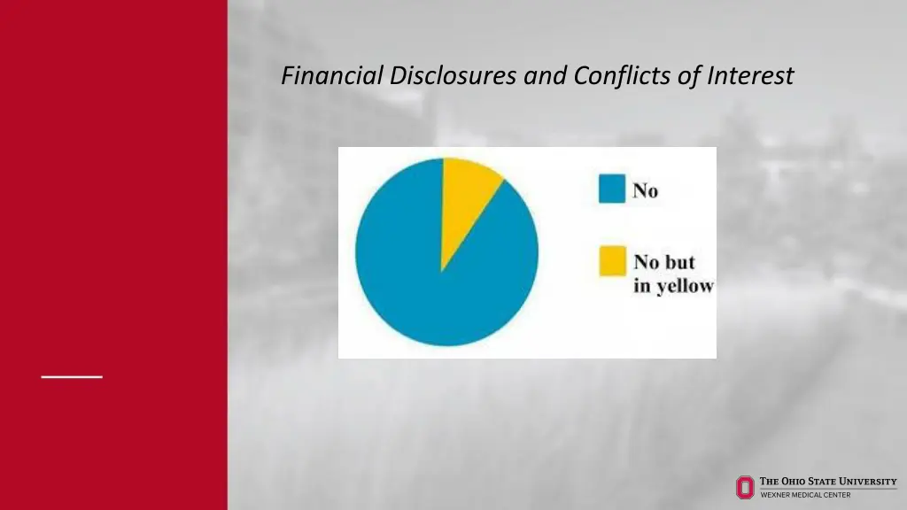 financial disclosures and conflicts of interest