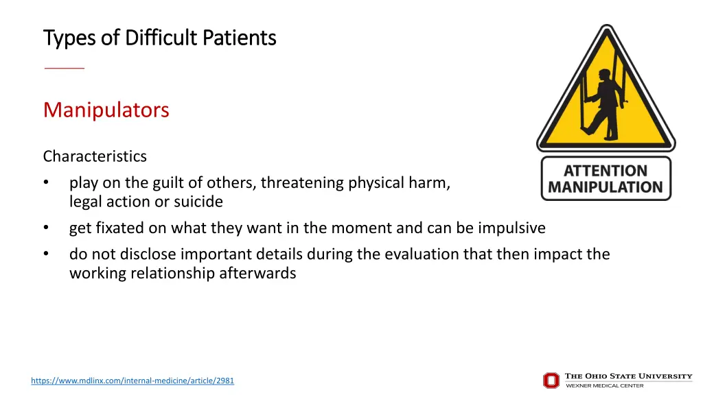 types of difficult patients types of difficult 3