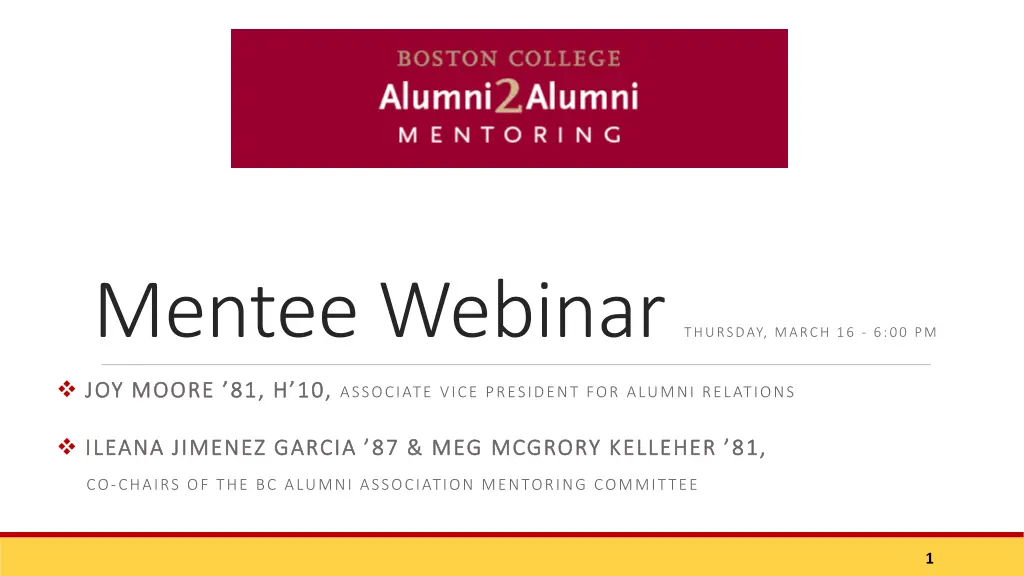 mentee webinar thursday march 16 6 00 pm