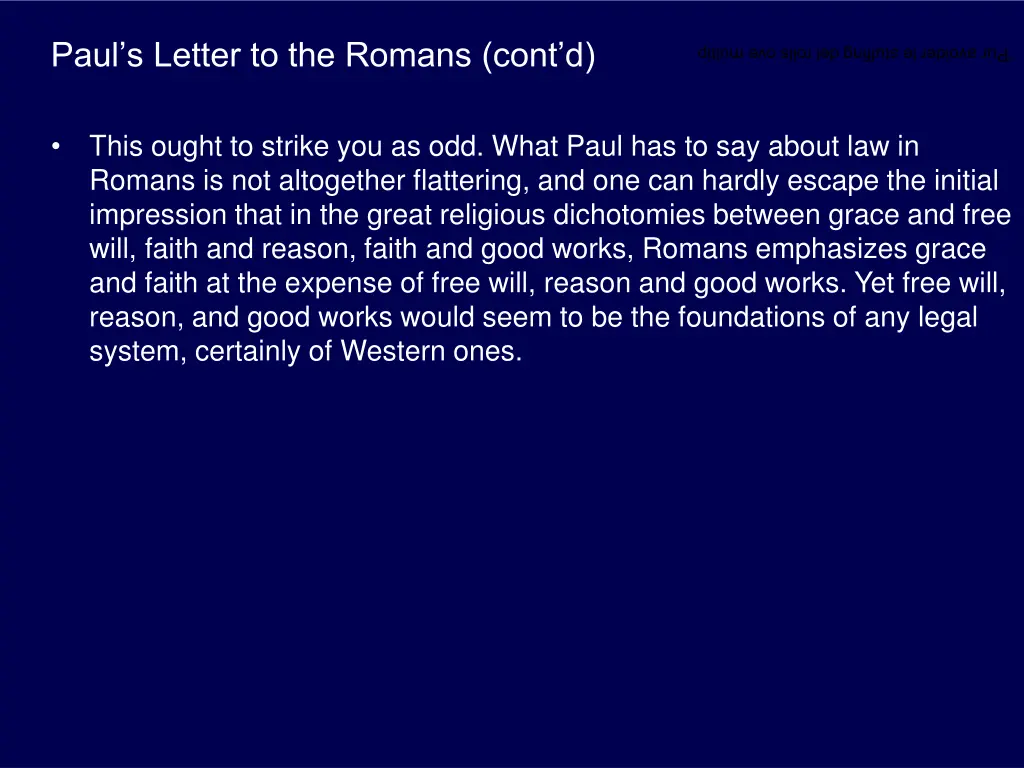 paul s letter to the romans cont d