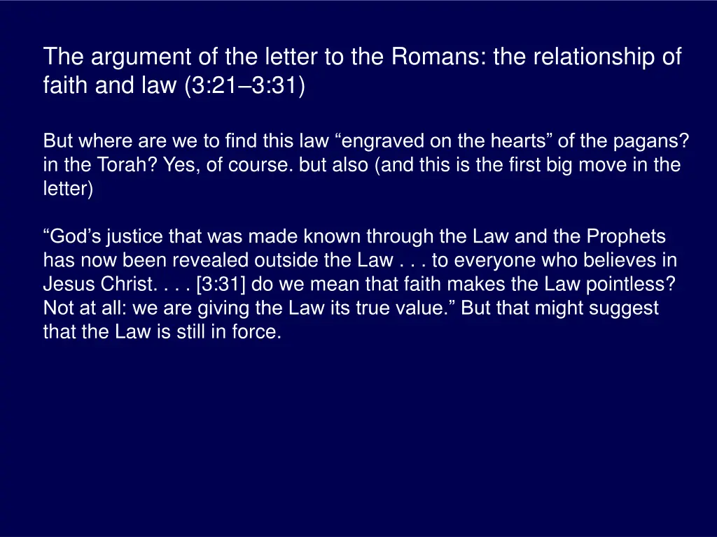the argument of the letter to the romans 1