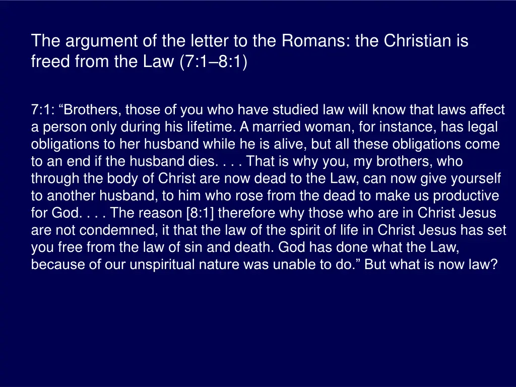 the argument of the letter to the romans 2