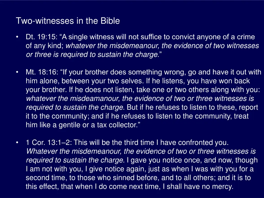 two witnesses in the bible