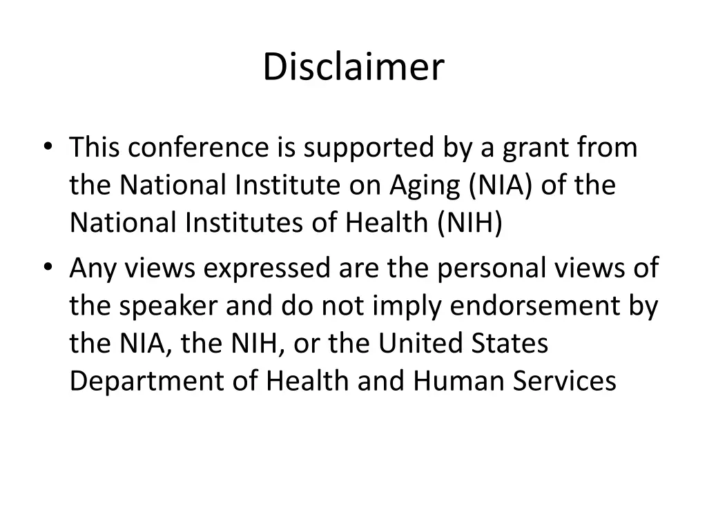 disclaimer