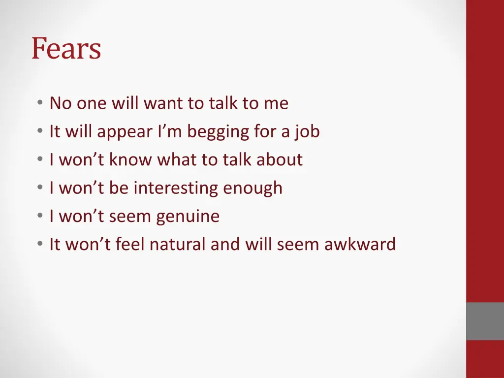 fears