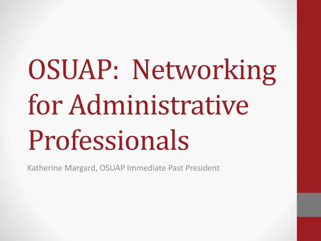 osuap networking for administrative professionals