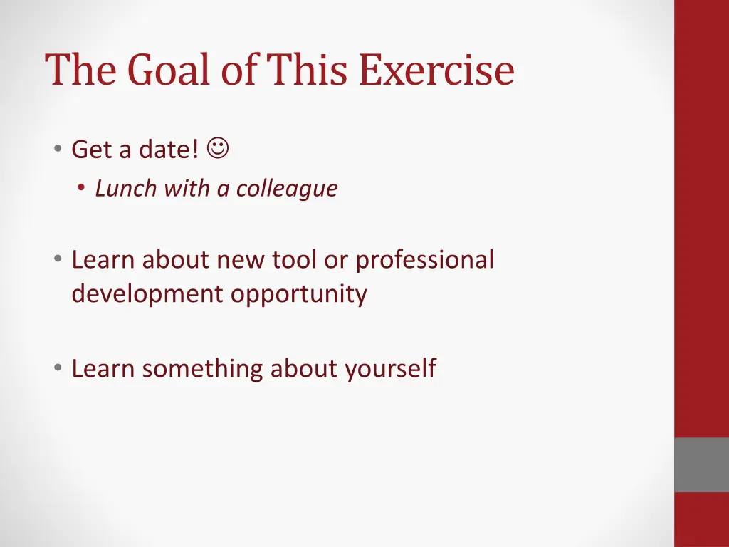 the goal of this exercise