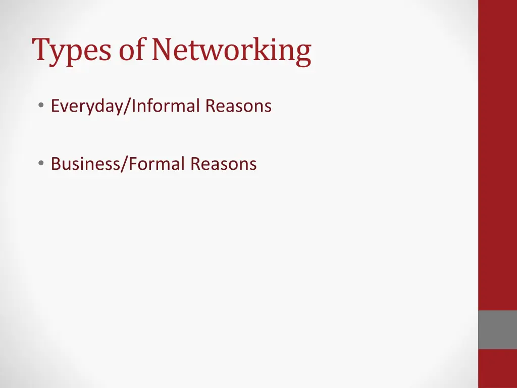 types of networking