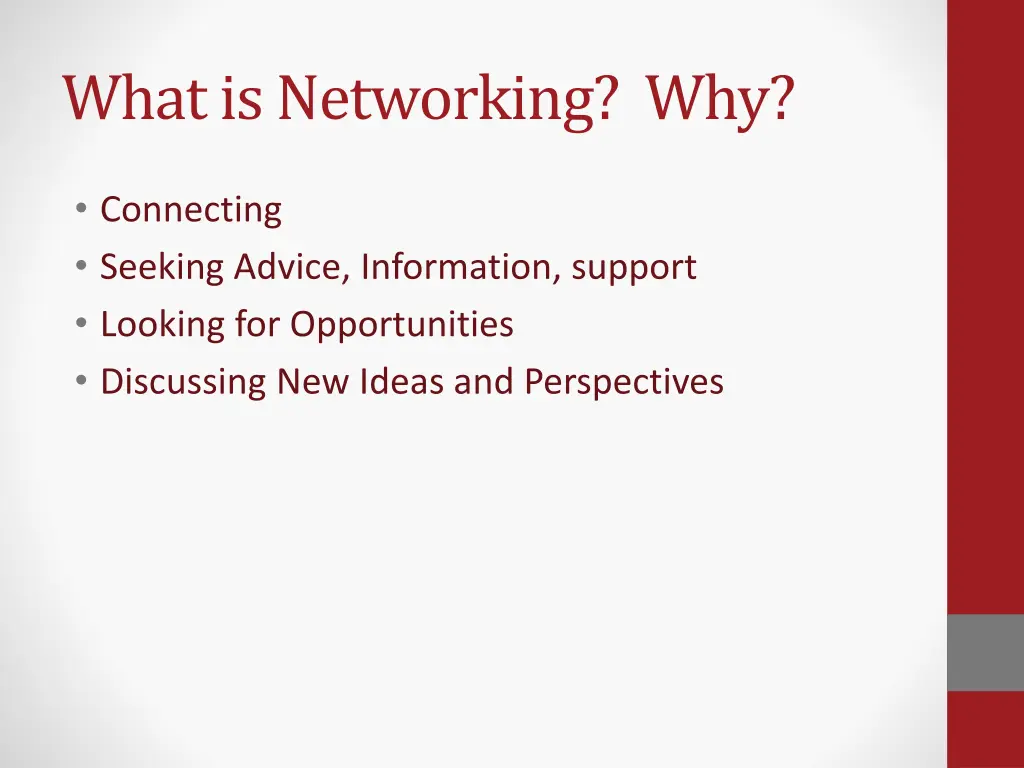 what is networking why