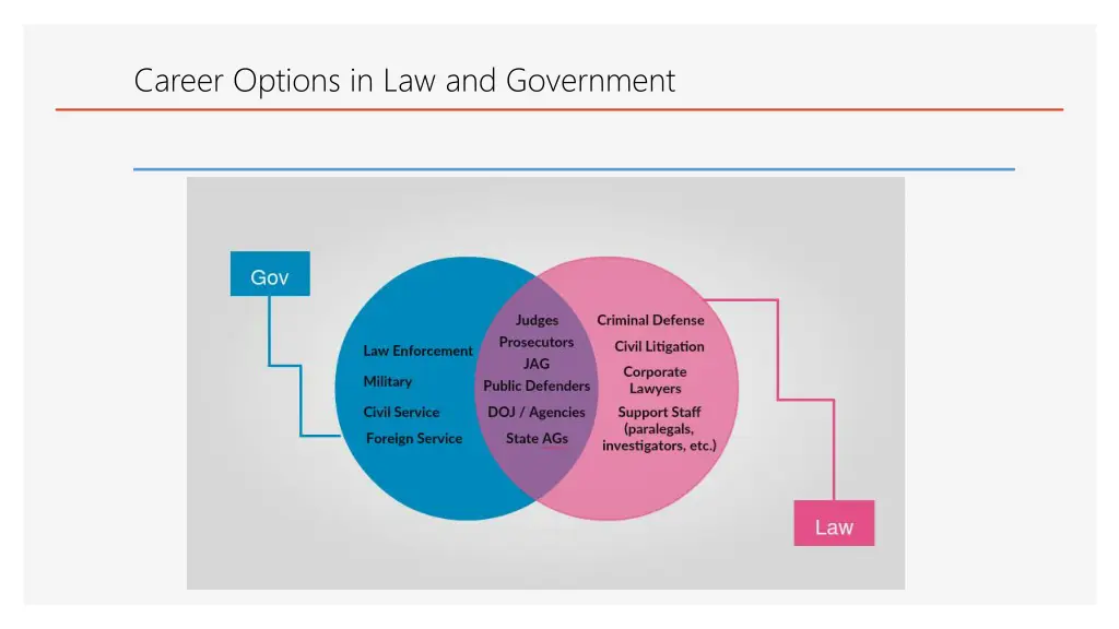 career options in law and government