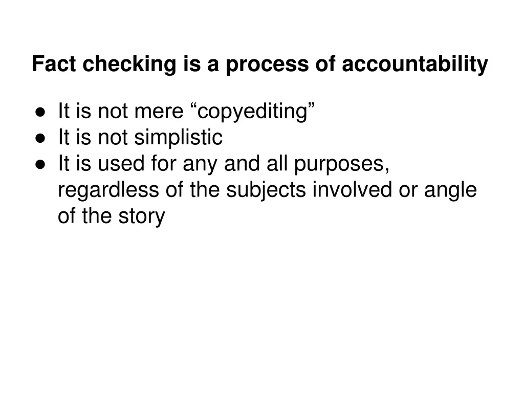 fact checking is a process of accountability