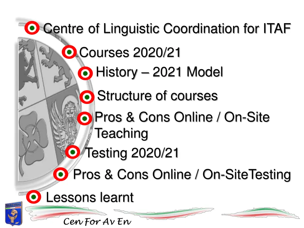 centre of linguistic coordination for itaf