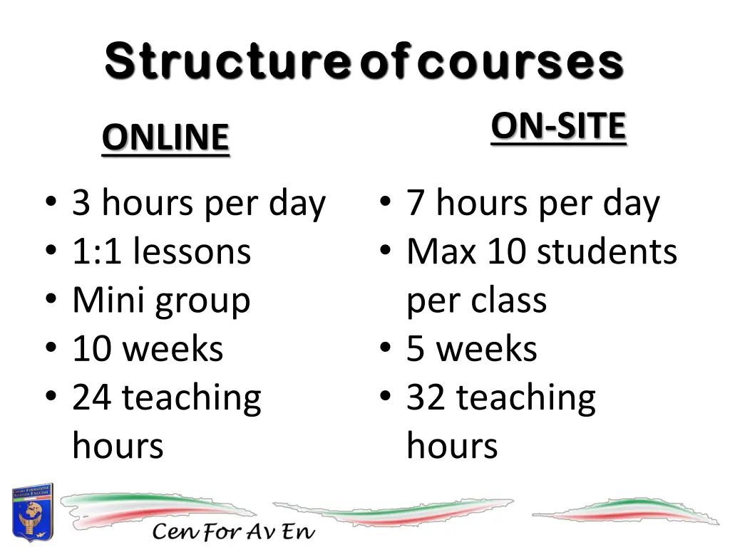 structureofcourses