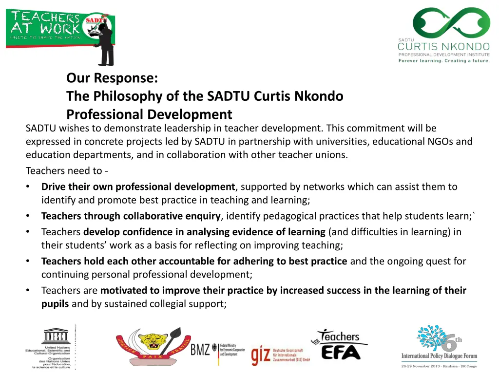 our response the philosophy of the sadtu curtis