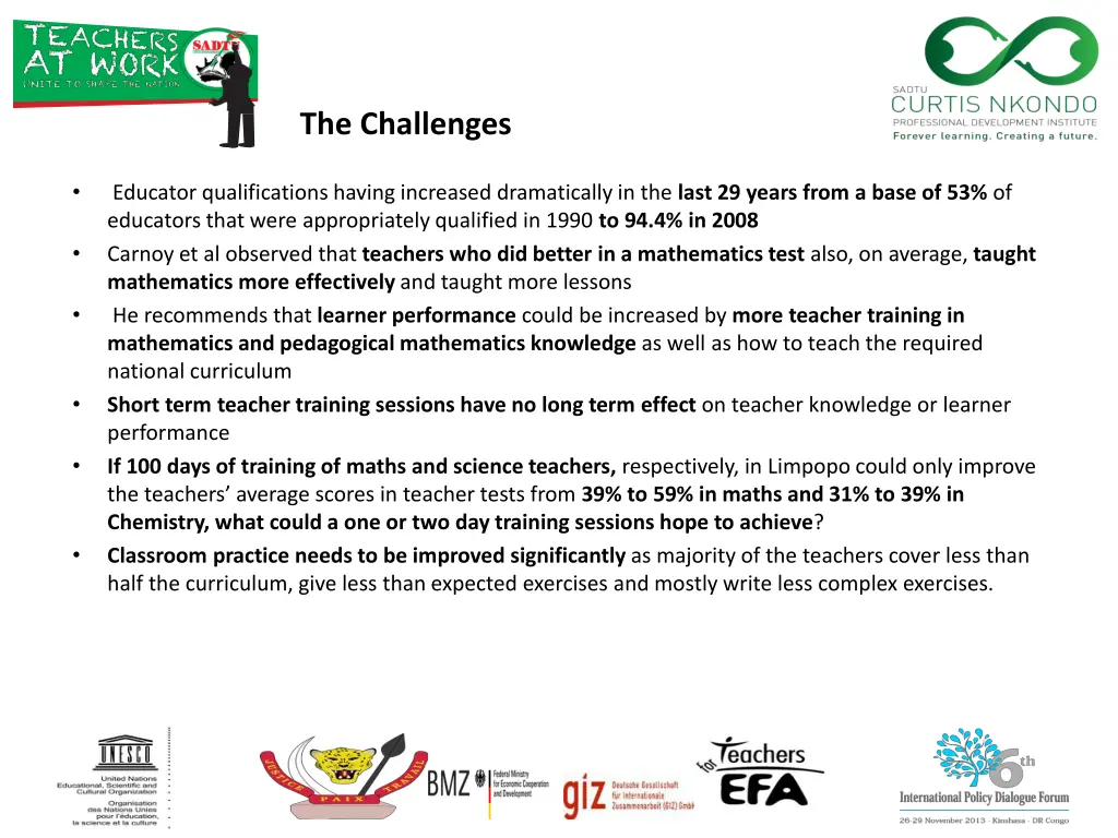 the challenges
