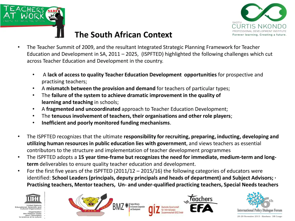 the south african context