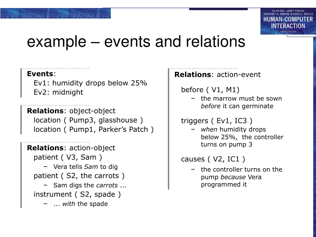 example events and relations