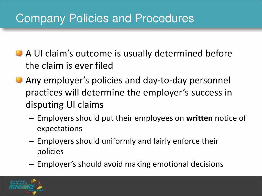 company policies and procedures 1