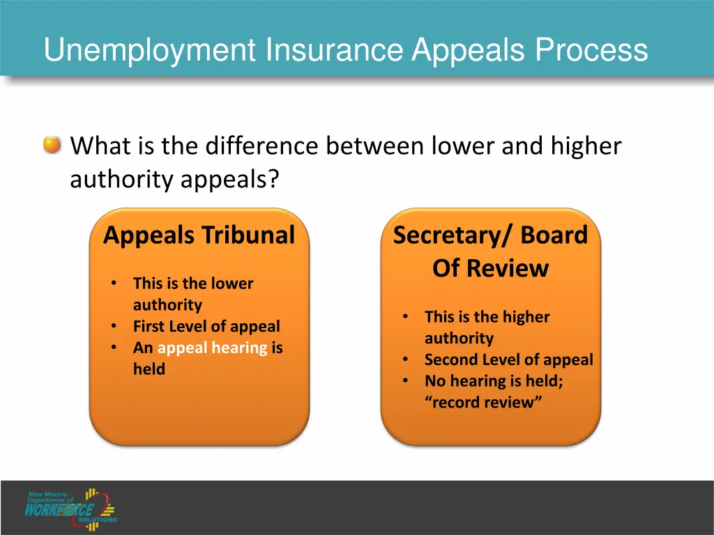 unemployment insurance appeals process 1