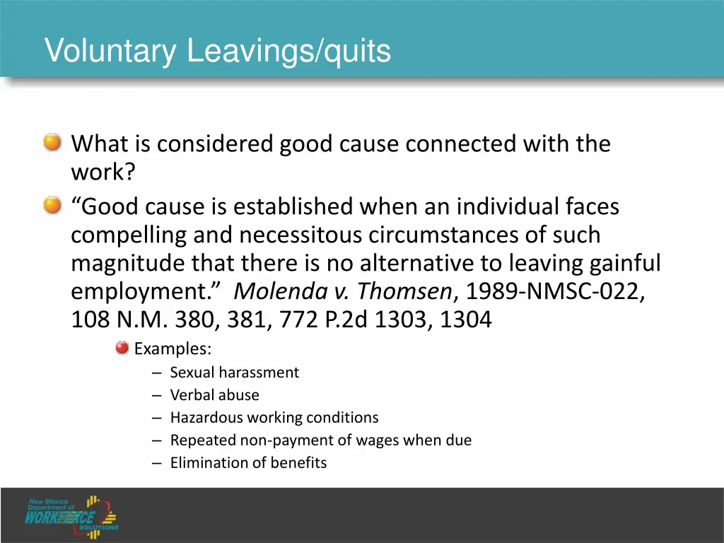 voluntary leavings quits 1