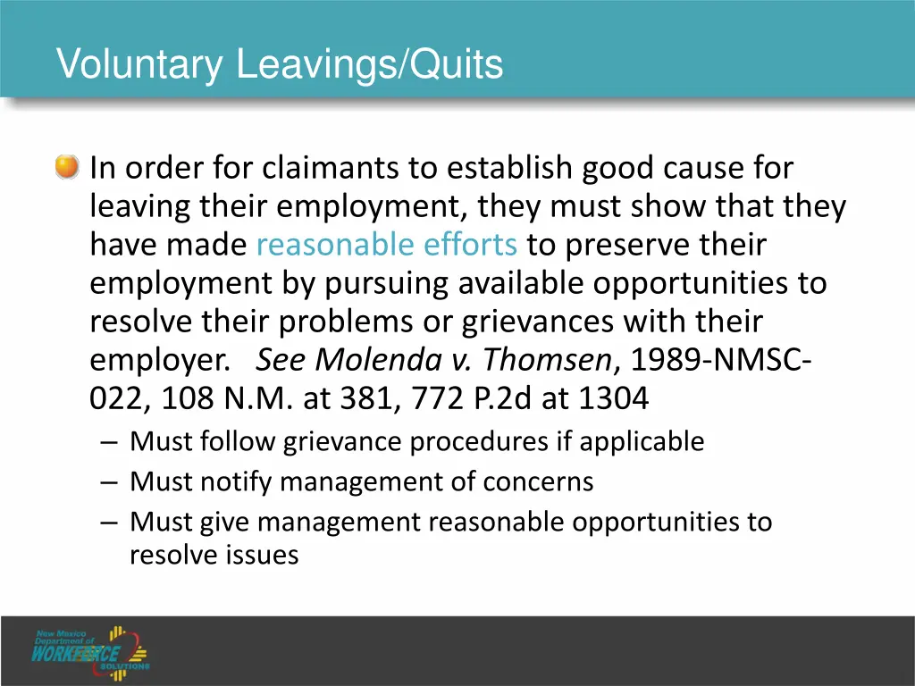 voluntary leavings quits 3