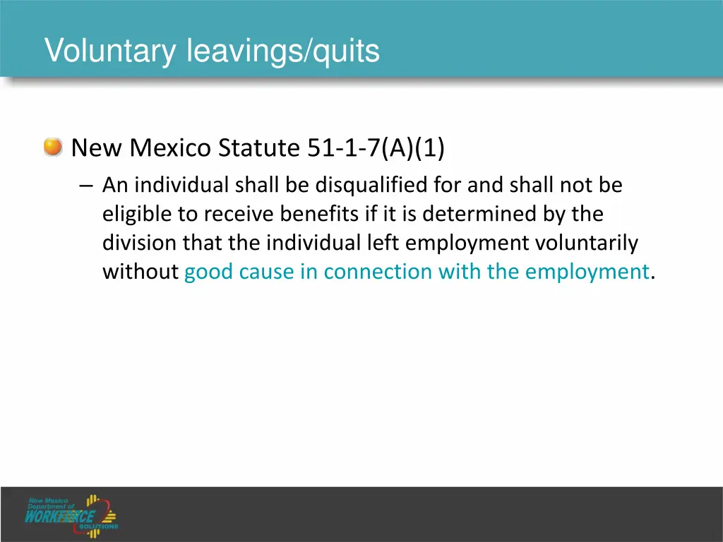 voluntary leavings quits