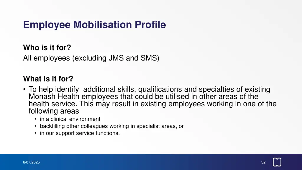 employee mobilisation profile